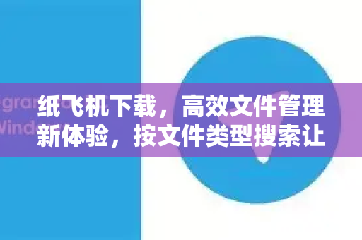 纸飞机下载，高效文件管理新体验，按文件类型搜索让查找更智能