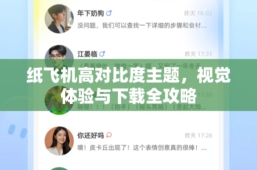 纸飞机高对比度主题，视觉体验与下载全攻略-第1张图片-纸飞机下载官网 - 纸飞机PC桌面版 | 官方下载中心